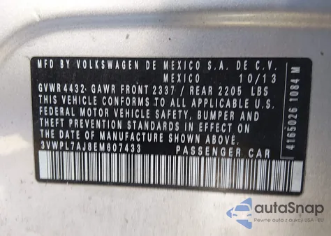 2014 Volkswagen Jetta Sportwagen 2.0L Tdi from USA, damaged, VIN 3VWPL7AJ8EM607433